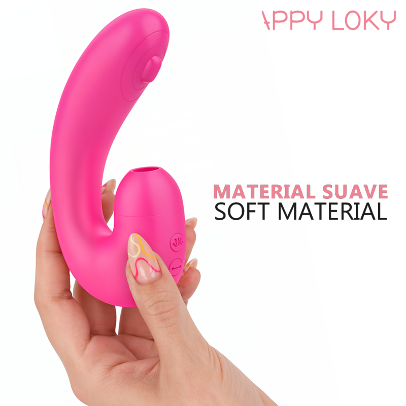 HAPPY LOKY - PASCAL ESTIMULADOR DOBLE SUCCIÓN Y PULSACIÓN PUNTO G ROSA