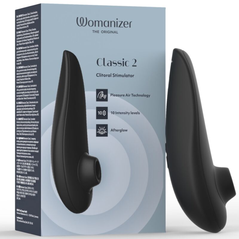 WOMANIZER - CLASSIC 2 ESTIMULADOR DE CLÍTORIS POR SUCCIÓN 10 NIVELES NEGRO