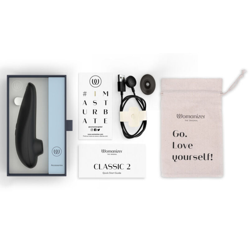 WOMANIZER - CLASSIC 2 ESTIMULADOR DE CLÍTORIS POR SUCCIÓN 10 NIVELES NEGRO