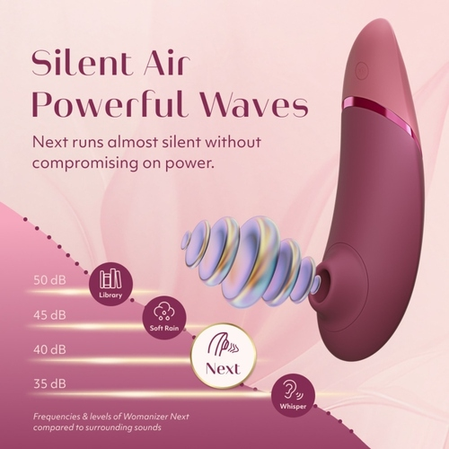 WOMANIZER - NEXT ESTIMULADOR DE CLÍTORIS POR SUCCIÓN 14 NIVELES ROSA EMPOLVADO