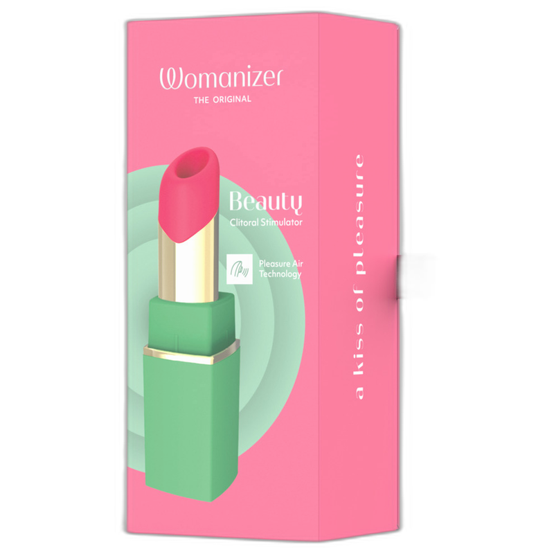 WOMANIZER - BEAUTY ESTIMULADOR DE CLÍTORIS POR SUCCIÓN 6 NIVELES VERDE Y ROSA