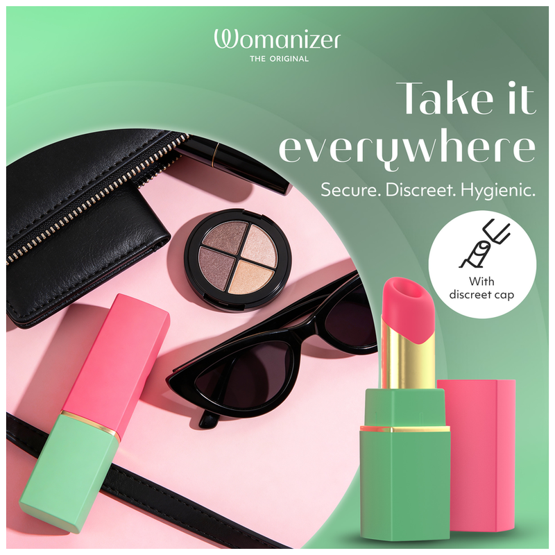 WOMANIZER - BEAUTY ESTIMULADOR DE CLÍTORIS POR SUCCIÓN 6 NIVELES VERDE Y ROSA