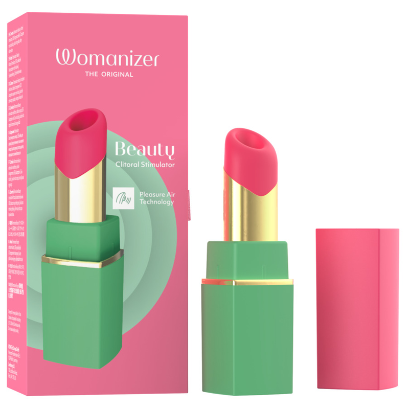 WOMANIZER - BEAUTY ESTIMULADOR DE CLÍTORIS POR SUCCIÓN 6 NIVELES VERDE Y ROSA