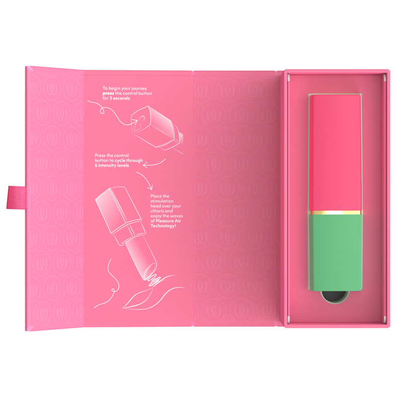 WOMANIZER - BEAUTY ESTIMULADOR DE CLÍTORIS POR SUCCIÓN 6 NIVELES VERDE Y ROSA