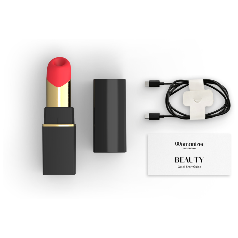 WOMANIZER - BEAUTY ESTIMULADOR DE CLÍTORIS POR SUCCIÓN 6 NIVELES NEGRO Y DORADO