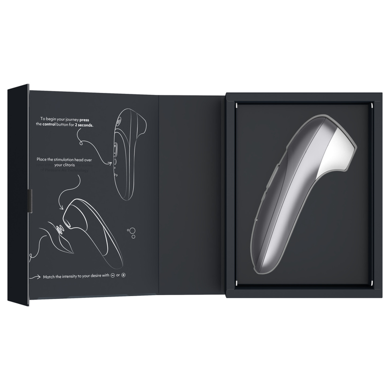 WOMANIZER - PRO ESTIMULADOR DE CLÍTORIS POR SUCCIÓN 11 NIVELES GRIS PLATEADO