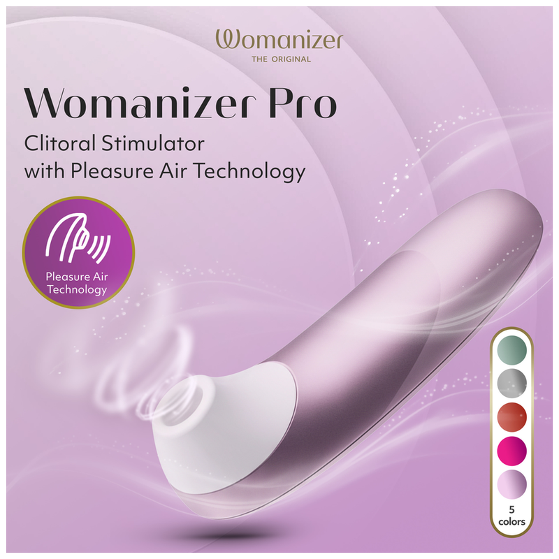 WOMANIZER - PRO ESTIMULADOR DE CLÍTORIS POR SUCCIÓN 11 NIVELES LILA