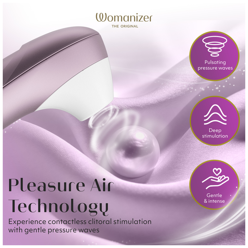 WOMANIZER - PRO ESTIMULADOR DE CLÍTORIS POR SUCCIÓN 11 NIVELES LILA