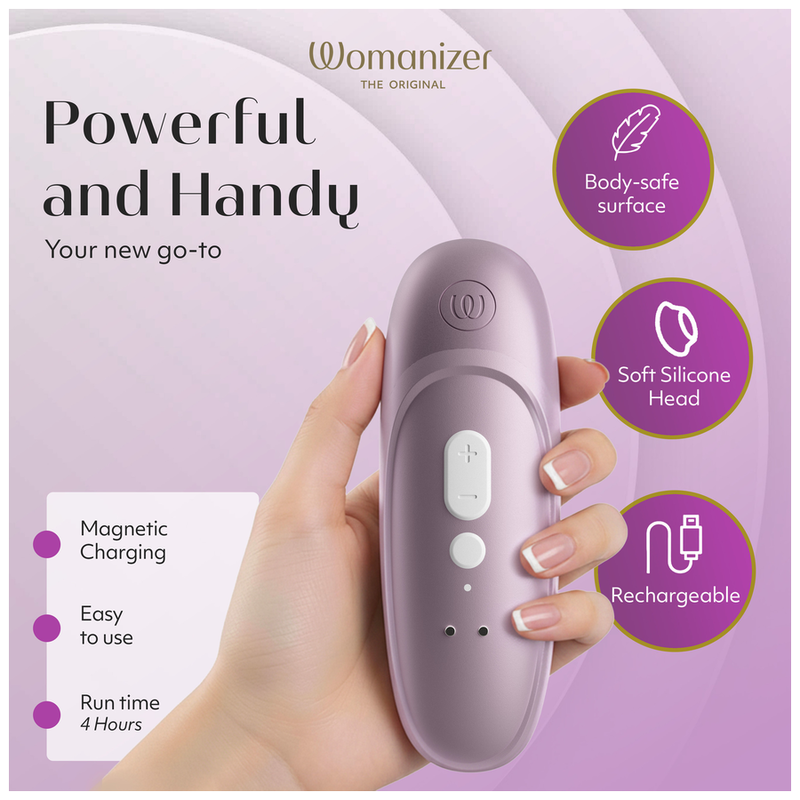 WOMANIZER - PRO ESTIMULADOR DE CLÍTORIS POR SUCCIÓN 11 NIVELES LILA
