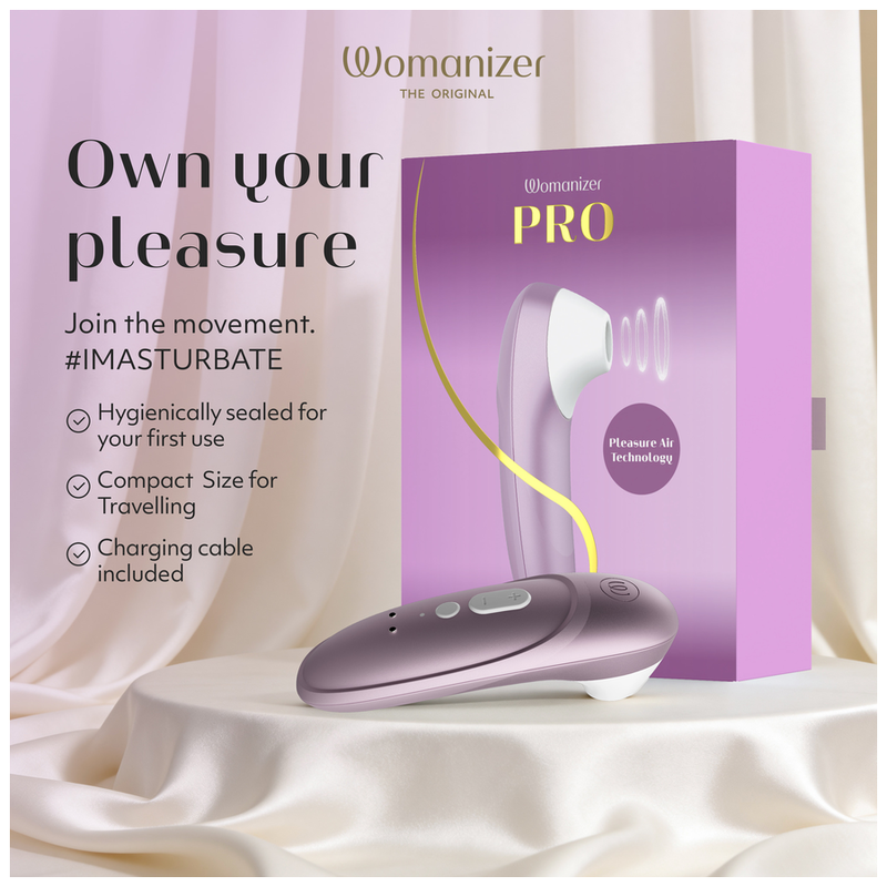 WOMANIZER - PRO ESTIMULADOR DE CLÍTORIS POR SUCCIÓN 11 NIVELES LILA