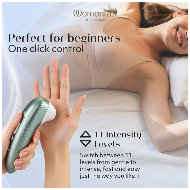 WOMANIZER - PRO ESTIMULADOR DE CLÍTORIS POR SUCCIÓN 11 NIVELES VERDE SALVIA