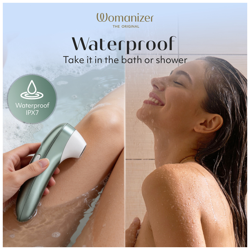 WOMANIZER - PRO ESTIMULADOR DE CLÍTORIS POR SUCCIÓN 11 NIVELES VERDE SALVIA