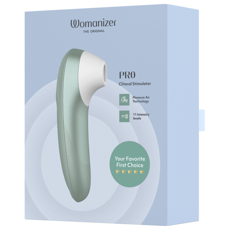 WOMANIZER - PRO ESTIMULADOR DE CLÍTORIS POR SUCCIÓN 11 NIVELES VERDE SALVIA