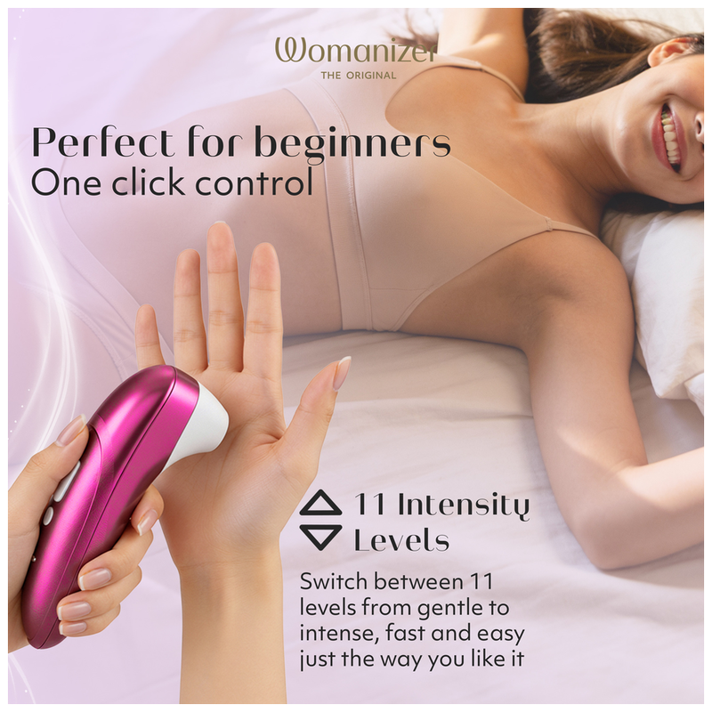 WOMANIZER - PRO ESTIMULADOR DE CLÍTORIS POR SUCCIÓN 11 NIVELES ROSA VIBRANTE