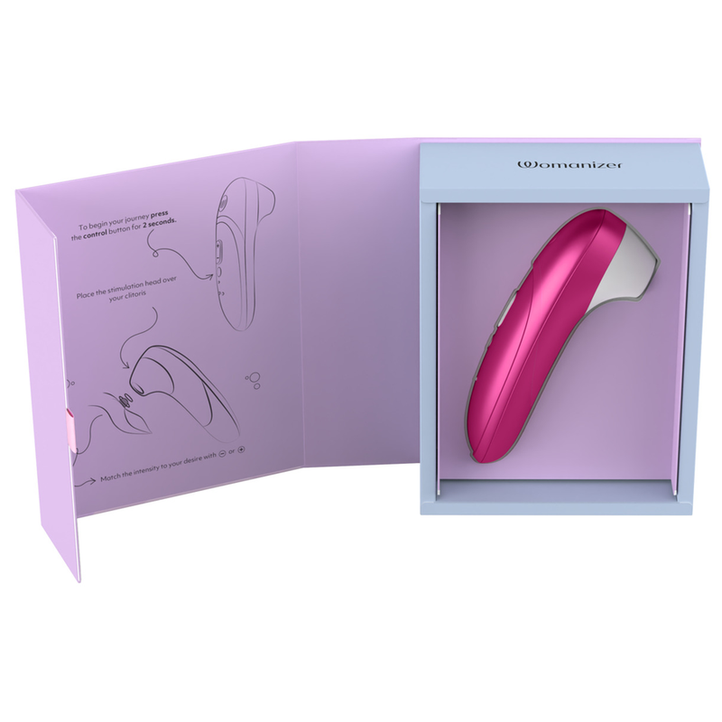 WOMANIZER - PRO ESTIMULADOR DE CLÍTORIS POR SUCCIÓN 11 NIVELES ROSA VIBRANTE