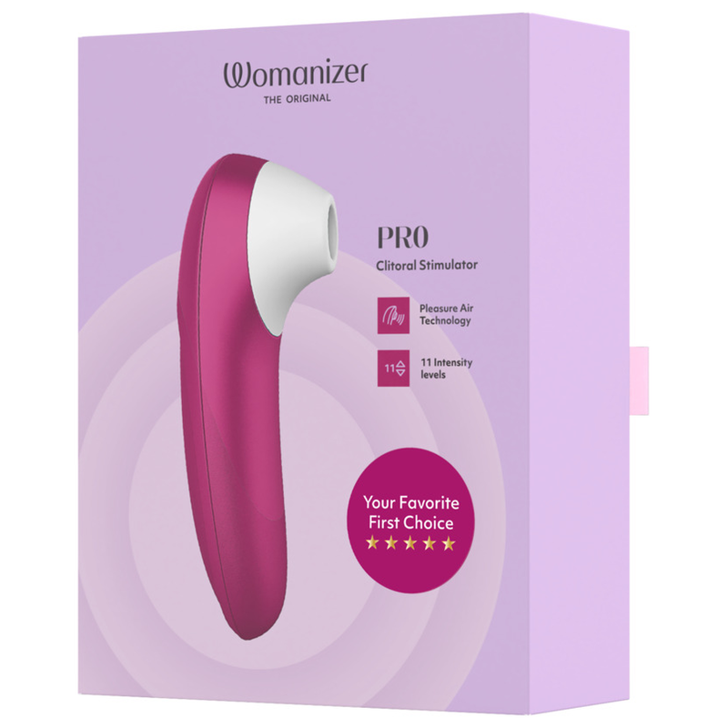WOMANIZER - PRO ESTIMULADOR DE CLÍTORIS POR SUCCIÓN 11 NIVELES ROSA VIBRANTE