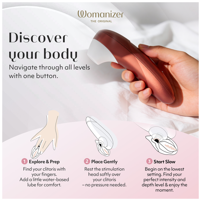 WOMANIZER - PRO ESTIMULADOR DE CLÍTORIS POR SUCCIÓN 11 NIVELES ROJO BURDEOS