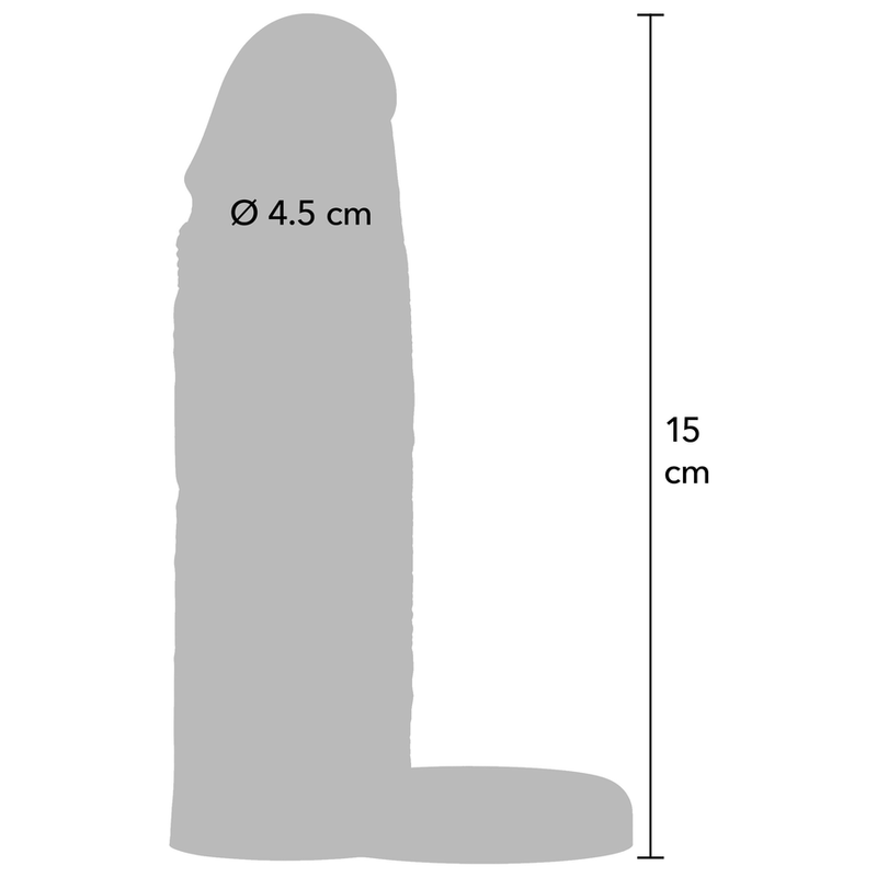HIDDEN DESIRE - INFERNO FUNDA EXTENSORA DE SILICONA LÍQUIDA CON ANILLO 15 CM - Ø 4,5 CM COLOR PIEL