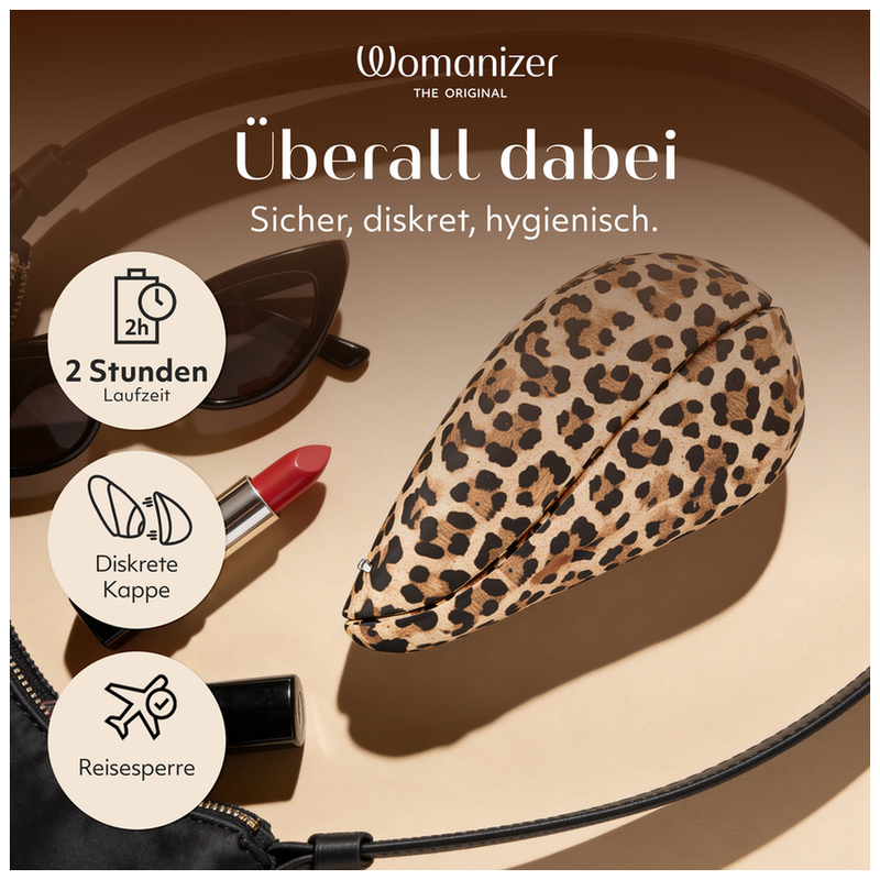 WOMANIZER - LIBERTY 2 ESTIMULADOR DE CLÍTORIS POR SUCCIÓN 8 NIVELES ESTAMPADO DE LEOPARDO