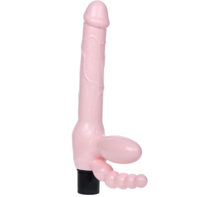 BAILE - ARNÉS SIN CUERDA TPR CON VIBRACIÓN Y ESTIMULACION ANAL 25.4 CM