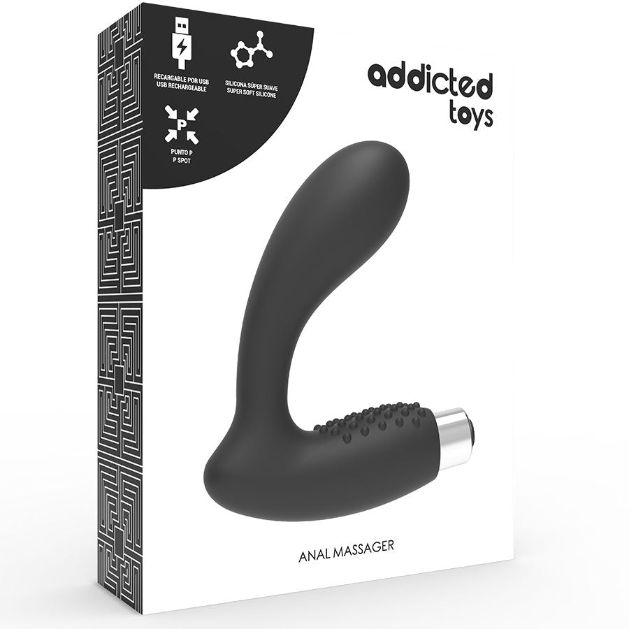 ADDICTED TOYS - VIBRADOR PROSTÁTICO RECARGABLE MODEL 5 - NEGRO