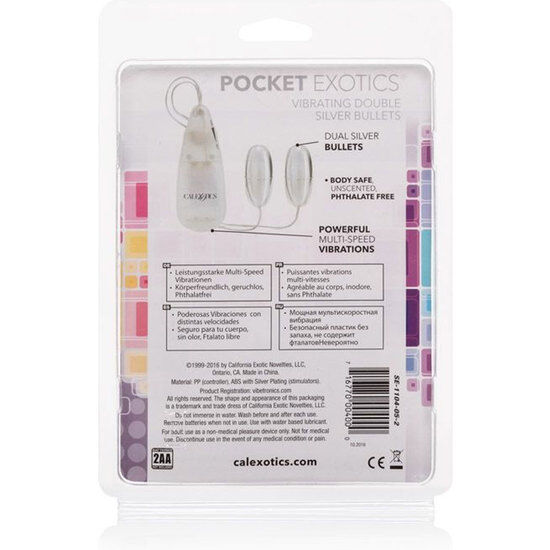 CALEXOTICS - BALAS VIBRADORAS PLATEADAS DUO