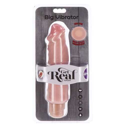 GET REAL - DUAL DENSITY BIG VIBRADOR 20,5 CM NATURAL