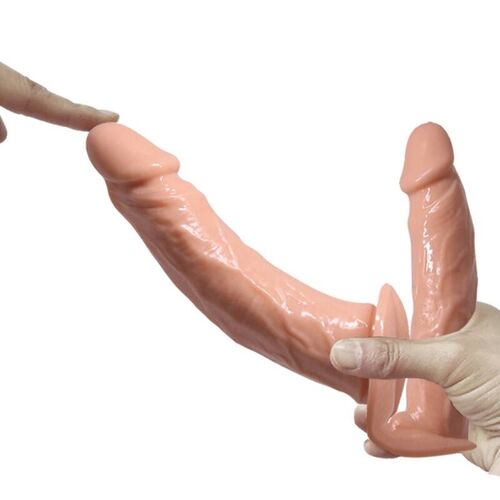 BAILE - ULTRA PASSIONATE HARNESS DOBLES DILDOS CON ARNS