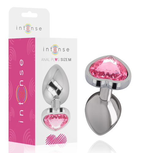 INTENSE - PLUG ANAL METAL ALUMINIO CORAZN ROSA TALLA M