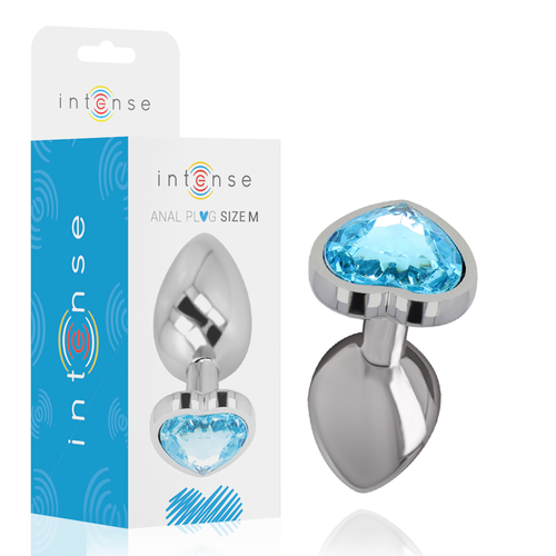 INTENSE - PLUG ANAL METAL ALUMINIO CORAZN AZUL TALLA M