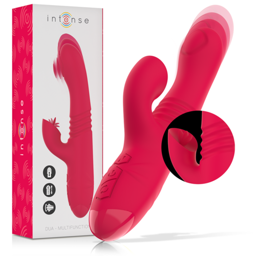 INTENSE - DUA VIBRADOR MULTIFUNCIN RECARGABLE UP & DOWN CON LENGUA ROJO