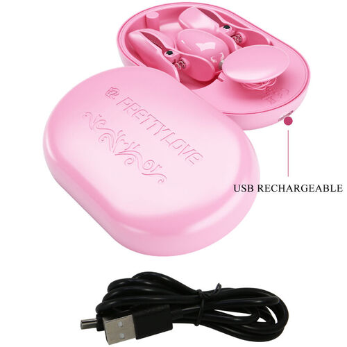 PRETTY LOVE - SURPRISE BOX PINZAS ELECTRO ESTIMULACION ROSA