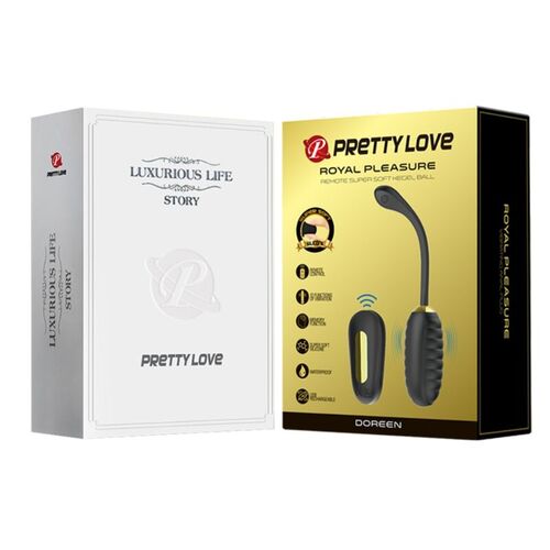 PRETTY LOVE - DOREEN HUEVO VIBRADOR DE LUJO RECARGABLE NEGRO CONTROL REMOTO