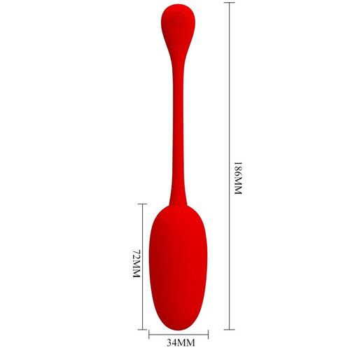 PRETTY LOVE - KNUCKER HUEVO VIBRADOR RECARGABLE ROJO