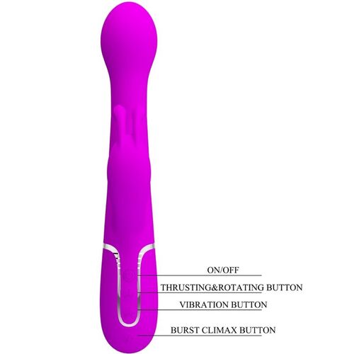 PRETTY LOVE - DEJON VIBRADOR RABBIT 3 EN 1 MULTIFUNCIÓN VIOLETA