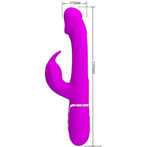 PRETTY LOVE - KAMPAS VIBRADOR RABBIT 3 EN 1 MULTIFUNCIÓN CON LENGUA VIOLETA