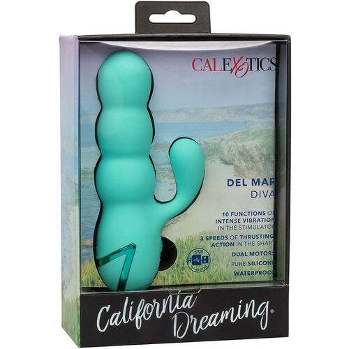 CALEXOTICS - DEL MAR DIVA VIBRADOR RABBIT VERDE AGUA BY CALIFORNIA DREAMING