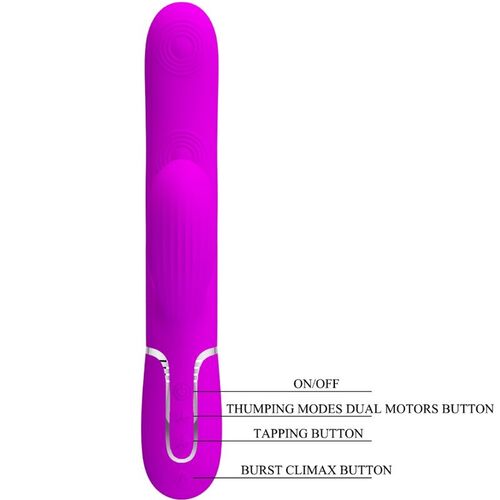 PRETTY LOVE - PERLITA VIBRADOR PUNTO G 3 EN 1 MULTIFUNCIN VIOETA