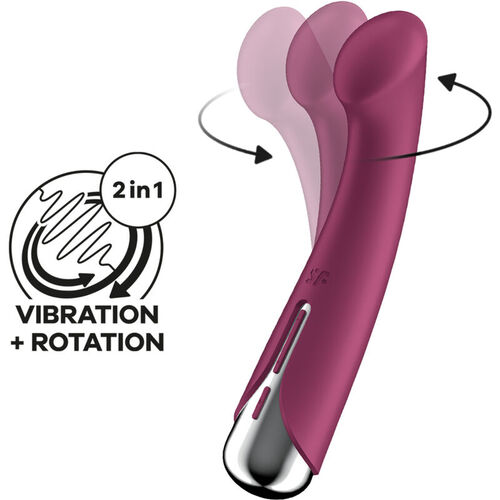 SATISFYER - SPINNING G-SPORT 1 VIBRADOR ROTADOR ROJO