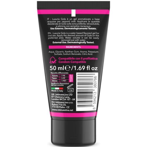 INTIMATELINE LUXURIA - GOLA GEL ORAL CEREZA 50 ML