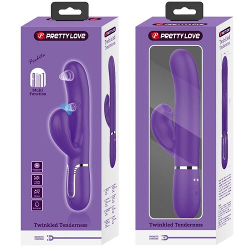 PRETTY LOVE - PERLITA VIBRADOR PUNTO G 3 EN 1 MULTIFUNCIÓN MORADO