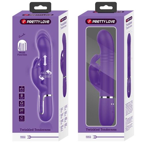 PRETTY LOVE - COALE VIBRADOR RABBIT 4 EN 1 MORADO