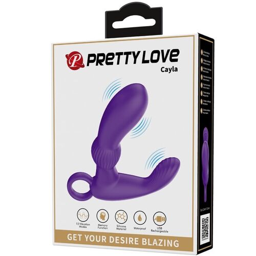 PRETTY LOVE - CAYLA MASAJEADOR VIBRADOR ANAL LILA