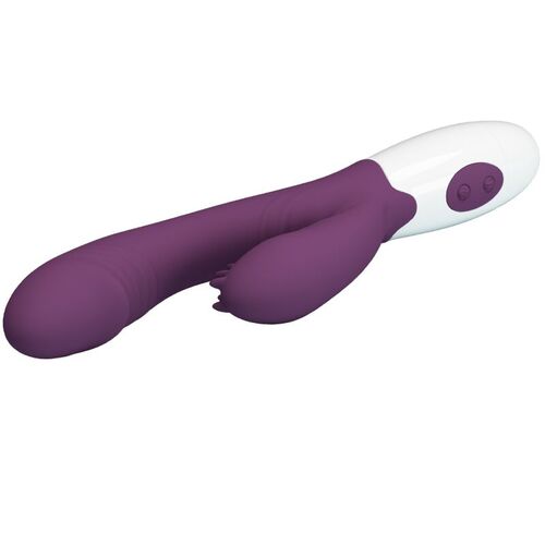 PRETTY LOVE - BUTTERFLY KISS VIBRADOR RABBIT & ESTIMULADOR PUNTO G MORADO