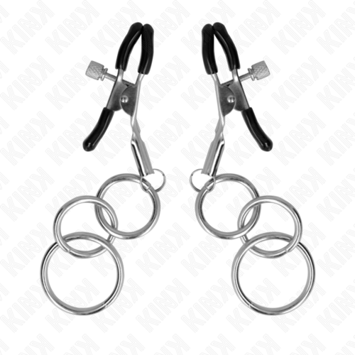 KINK - PINZAS PARA PEZONES CON 3 AROS 6 CM