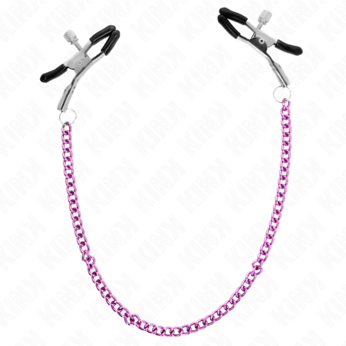 KINK - PINZAS PARA PEZONES CON CADENA VIOLETA 30 CM