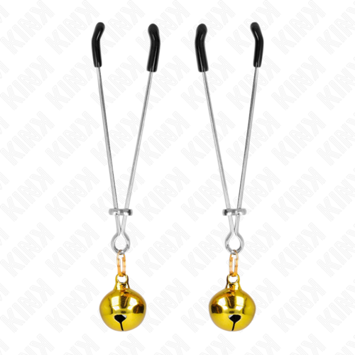 KINK - PINZAS PARA PEZONES FINA CON CASCABEL DORADO 7 CM