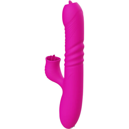 ARMONY - FANNY VIBRADOR MULTIFUNCION DOBLE LENGUA EFECTO CALOR FUCSIA