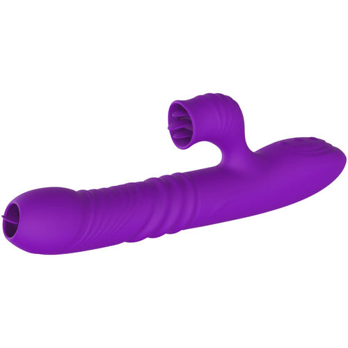 ARMONY - FULLY GSPOT VIBRADOR RABBIT CON LENGUA ESTIMULADORA EFECTO CALOR VIOLETA