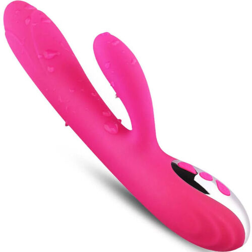 ARMONY - VIBRADOR & ESTIMULADOR FLEXIBLE EFECTO CALOR FUCSIA